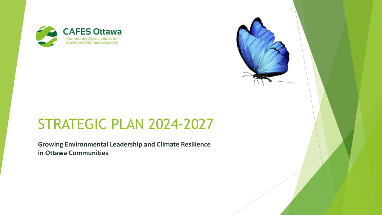 Title Page of the CAFES 3-year Strategic Plan 2024 to 2027
